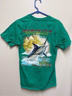 Marlin Cup Invitational Guy Harvey Men's Green Graphic Tee Sm